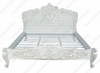 Pure White French Rococo Carved Panel Bed