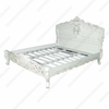 Pure White French Rococo Carved Panel Bed
