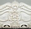 White Rococo Carved Panel Bed