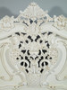White Rococo Carved Panel Bed