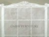 Antique White Rattan Country Cottage Bed