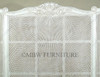 Antique White Rattan Country Cottage Bed