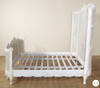 Antique White Rattan Country Cottage Bed