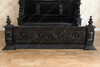 Black Gothic Ornate Hand Carved Bed