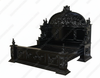 Black Gothic Ornate Hand Carved Bed