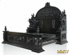 Black Gothic Ornate Hand Carved Bed
