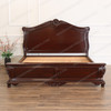 Dark Walnut Rococo King Panel Bed