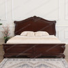 Dark Walnut Rococo King Panel Bed