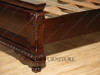 Dark Mahogany Carved Sleigh Bed