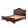 Dark Walnut Rococo King Panel Bed
