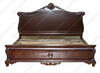 Dark Walnut Rococo King Panel Bed