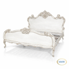 Distressed Antique White French Rococo Bed