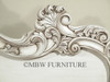 Distressed Antique White French Rococo Bed
