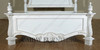 Shabby Chic French‑Style Hand‑Carved Distressed White Bed