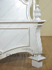 Shabby Chic French‑Style Hand‑Carved Distressed White Bed