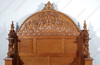 Light Mahogany Neoclassical Empire Revival Hand-Carved Mahogany Bed