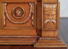 Light Mahogany Neoclassical Empire Revival Hand-Carved Mahogany Bed