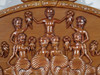 Light Mahogany Neoclassical Empire Revival Hand-Carved Mahogany Bed