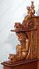 Light Mahogany Neoclassical Empire Revival Hand-Carved Mahogany Bed