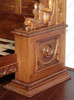 Light Mahogany Gothic Ornate Heavily Carved Bed