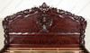 Dark Mahogany French Rococo Sleigh Bed