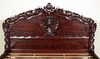 Dark Mahogany French Rococo Sleigh Bed