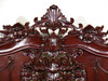 Dark Mahogany French Rococo Sleigh Bed