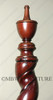 Dark Mahogany Barley Twist Four Post Bed