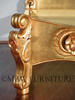 Antiqued Gold Leaf Rococo Panel Bed