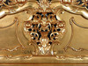 Antiqued Gold Leaf Rococo Panel Bed