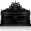 Black Gothic Gargoyle Bed w/ Glossy Finish