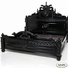Black Gothic Gargoyle Bed w/ Glossy Finish