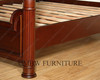 Mahogany Barley Twist Four Post Canopy Bed (California King)