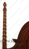 Mahogany Barley Twist Four Post Canopy Bed (California King)