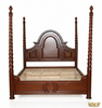 Mahogany Barley Twist Four Post Canopy Bed (California King)