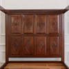 Light Walnut Canopy Bed w/ Diamond Paneled Headboard