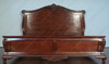 Solid Mahogany Eastern King Hand Carved Panel Bed