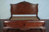 Solid Mahogany Eastern King Hand Carved Panel Bed