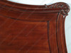 Mahogany Distressed Bed w/ Carved Accents