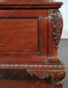 Mahogany Distressed Bed w/ Carved Accents