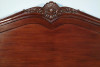 Mahogany Distressed Bed w/ Carved Accents