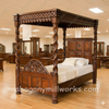 Walnut Canopy Bed w/ Barley Twist Posts