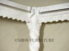 Antiqued White Carved Four Post Canopy Bed