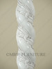 Antiqued White Carved Four Post Canopy Bed