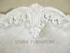 Antiqued White Carved Four Post Canopy Bed