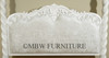 Antiqued White Carved Four Post Canopy Bed