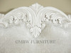 Antiqued White Carved Four Post Canopy Bed