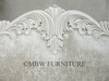 Antiqued White Carved Four Post Canopy Bed