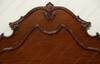 Solid Mahogany Hand Carved E. King Panel Bed w/ Scrolls