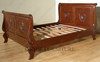 Carved Sleigh Style Panel Bed